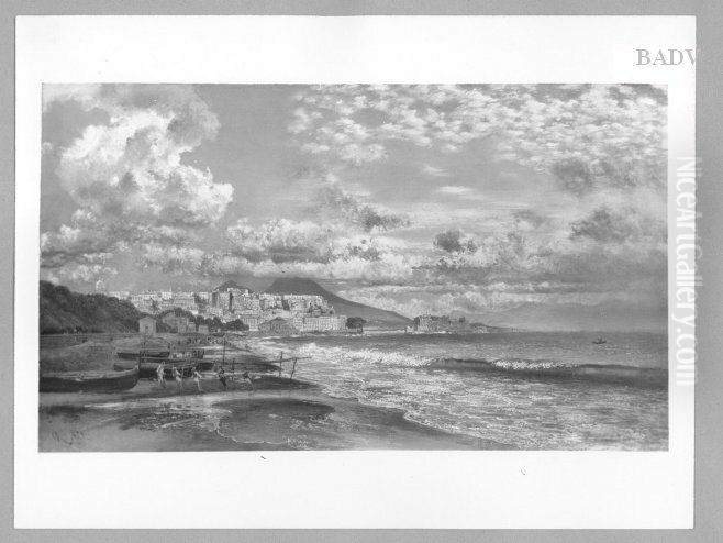 Neapel Oil Painting by Rudolf von Alt