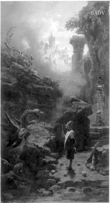 the bachelor Oil Painting by Carl Spitzweg