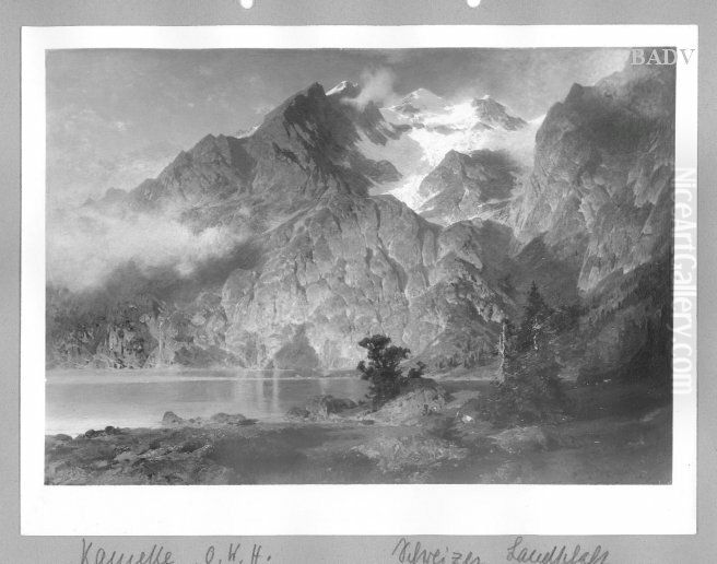 Schweizer Landschaft Oil Painting by Otto Kameke