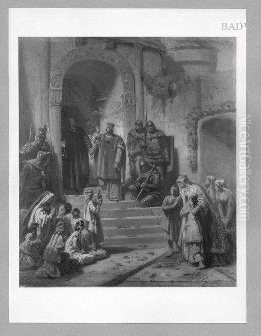 Scetch for the Liberation of Frederic Oil Painting by Karl von Piloty