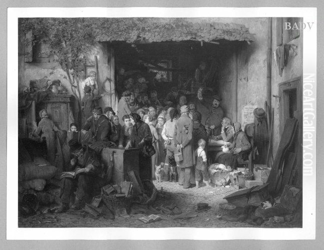 Auktion auf dem Lande Oil Painting by Hugo Kauffmann