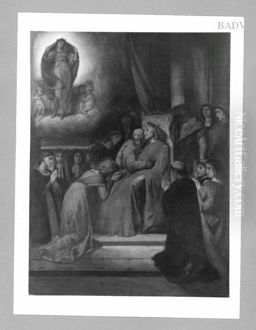 Death of Dante Oil Painting by Anselm Friedrich Feuerbach