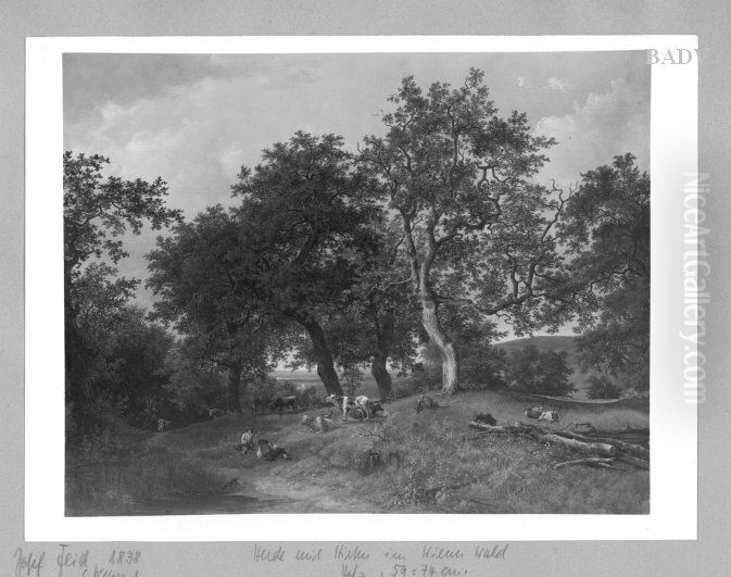 Wiener Waldlandschaft Oil Painting by Josef Feid