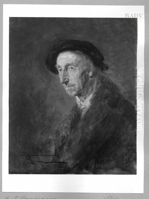 Mannliches Bildnis Oil Painting by Ernst Zimmermann