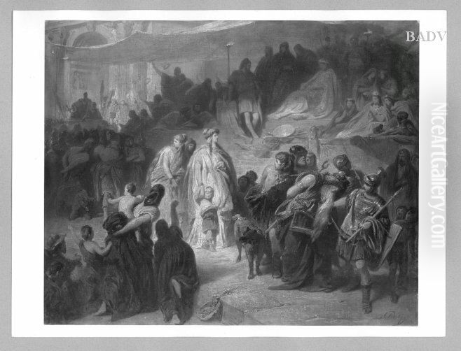 Thusnelda als Gefangene des Germanicus Oil Painting by Karl von Piloty