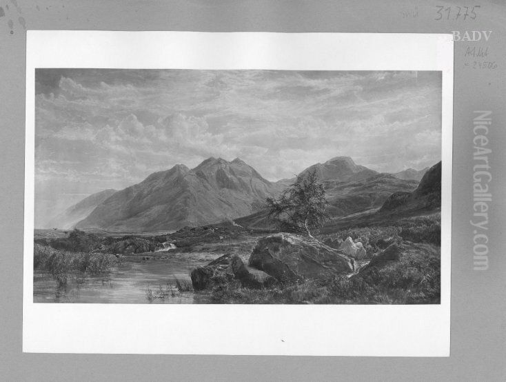 Gebirgslandschaft Oil Painting by Johann Gottfried Steffan