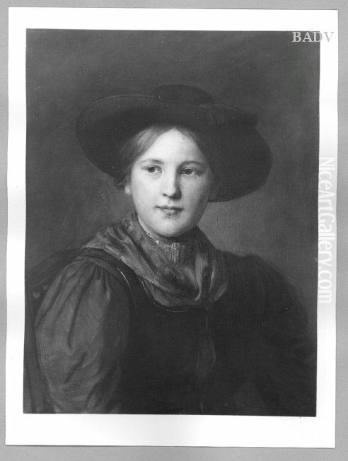 Bildnis eines Bauernmadchens Oil Painting by Franz Defregger