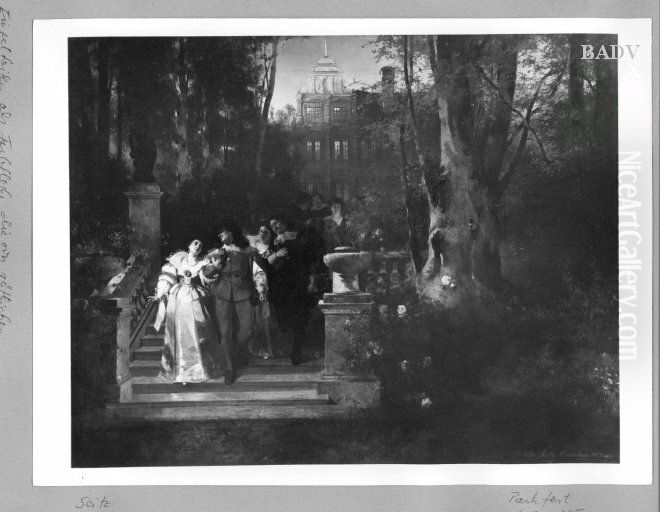 Parkfest Oil Painting by Otto Seitz