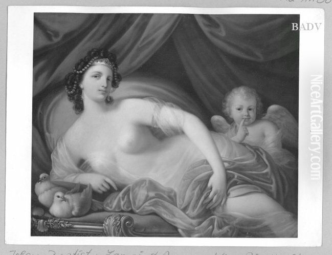 Venus und Amor Oil Painting by Johann Baptist von Lampi the Elder