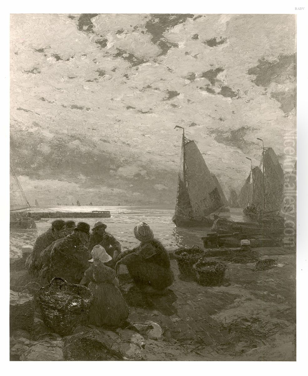 Mondansicht der Zuidersee Oil Painting by Hans Von Bartels