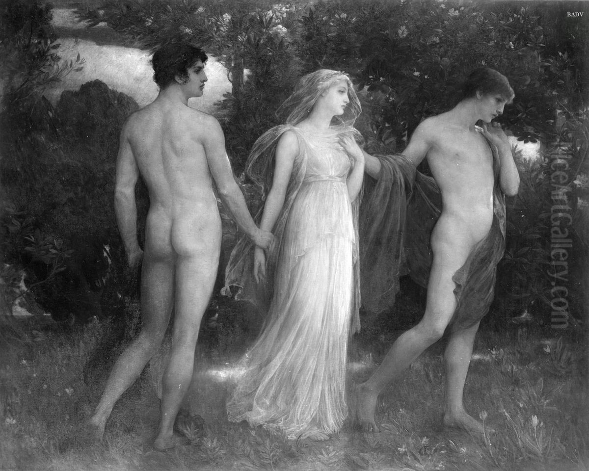 Orpheus und Eurydike Oil Painting by Ludwig Von Lofftz