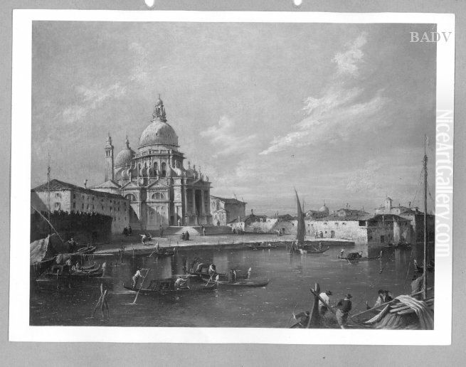 Blick auf St. Maria della Salute in Venedig Oil Painting by Francesco Guardi