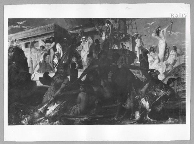 Kleopatras Jagdzug auf dem Nil Oil Painting by Hans Makart