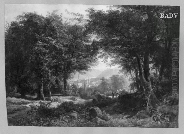 view of Heidelberg Oil Painting by Georg Maria Eckert