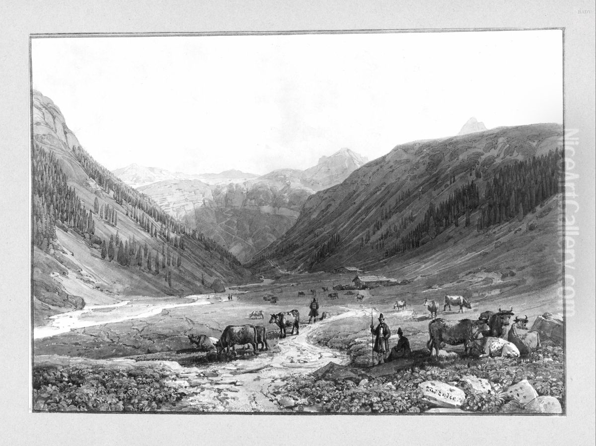 Seidelwinkel in der Rauris Oil Painting by Thomas Ender