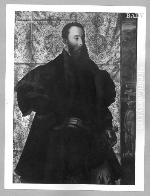 Portrat eines Mannes mit Mantel und Degen Oil Painting by Parmigianino