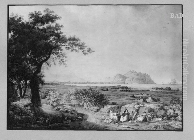 Palermo Oil Painting by Christoph Heinrich Kniep