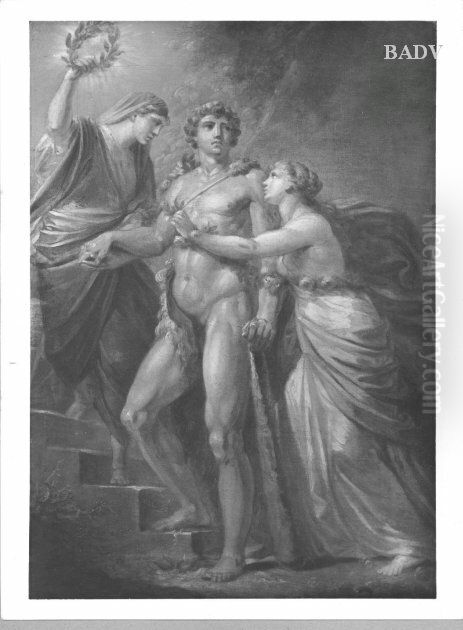 Herkules am Scheidewege Oil Painting by Heinrich Fuger