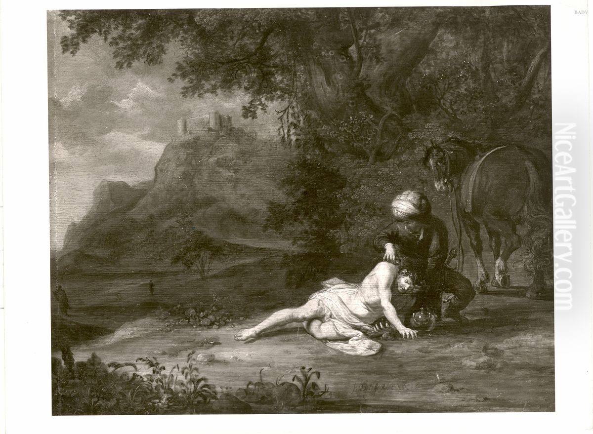 The good Samaritan figured Oil Painting by Ferdinand Bol