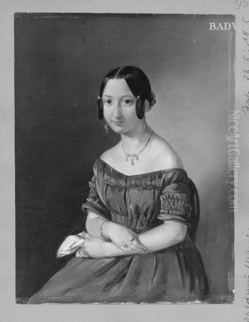 Madchenportrat Oil Painting by Ferdinand Georg Waldmuller