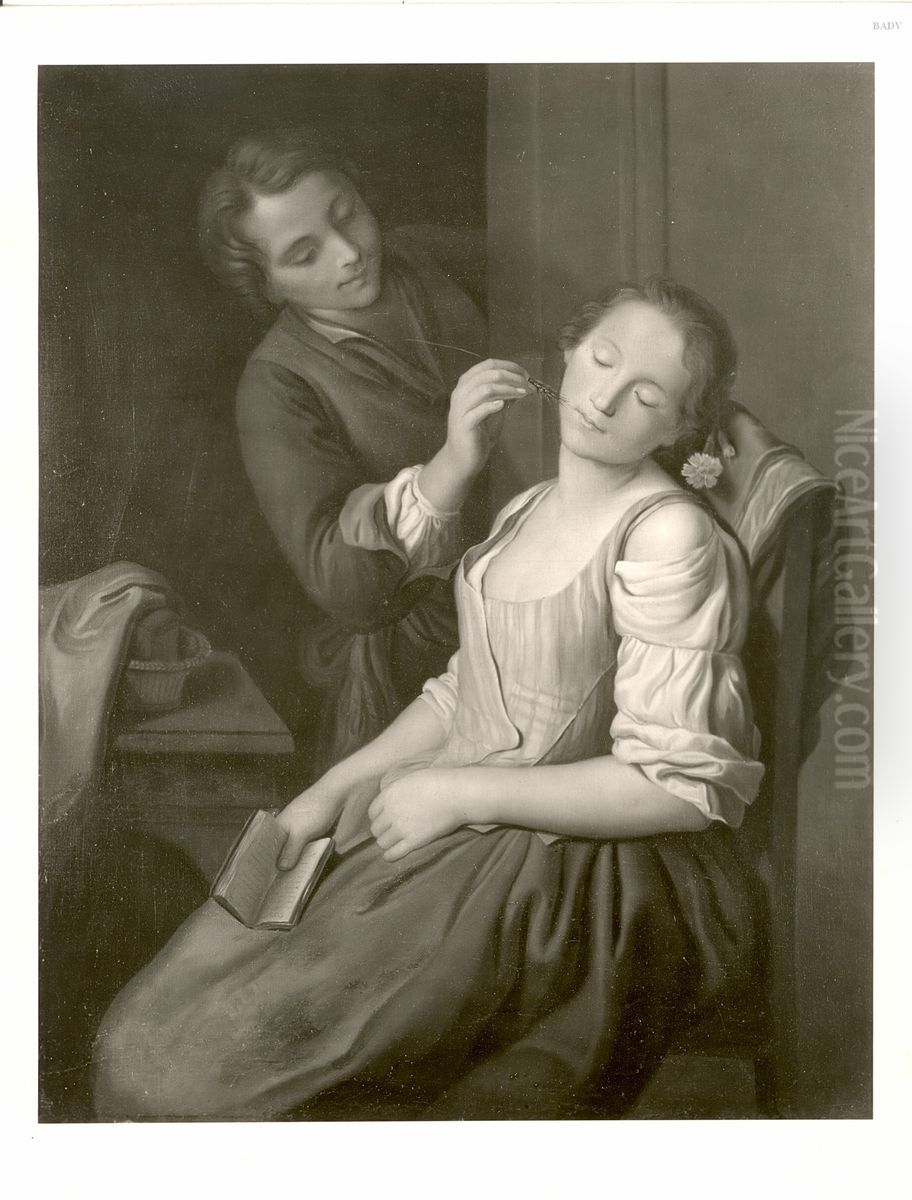 sleeping girl Oil Painting by Pietro Rotari