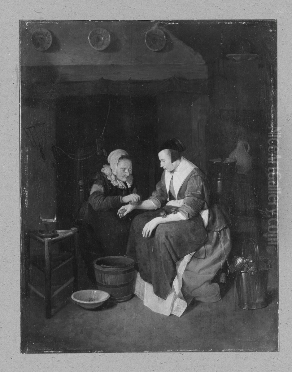 cupping Oil Painting by Quirijn van Brekelenkam