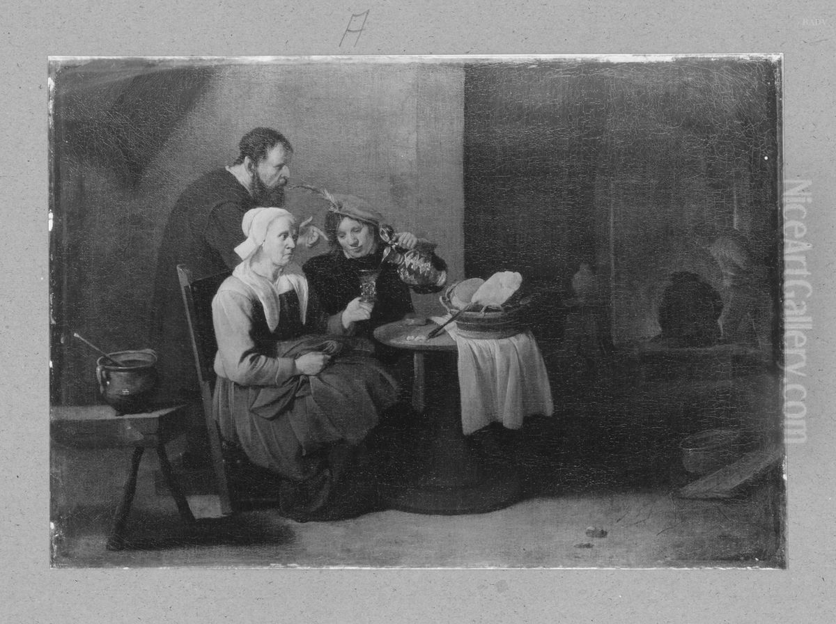 interior with drinking people Oil Painting by Judith Leyster