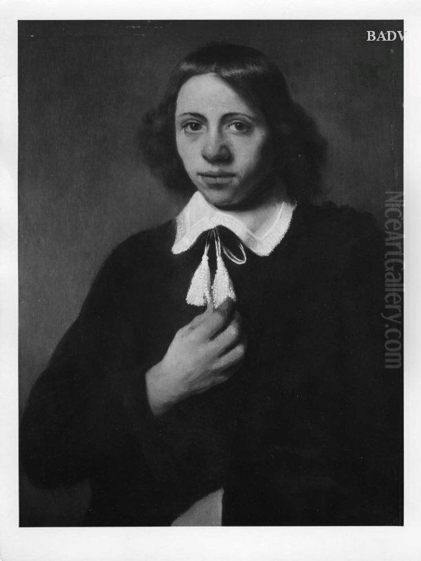 Bildnis eines jungen Mannes (in Schwarz) Oil Painting by Carel Fabritius