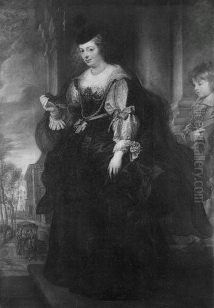 Bildnis der Helene Fourment Oil Painting by (studio of) Rubens, Peter Paul