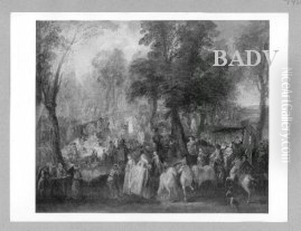 Hofisches Fest im Freien Oil Painting by Jean-Honore Fragonard