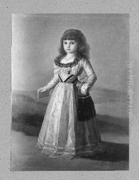 Bildnis der Clara de Sonia im Alter von 6 Jahren Oil Painting by Francisco Goya Fuendetodos