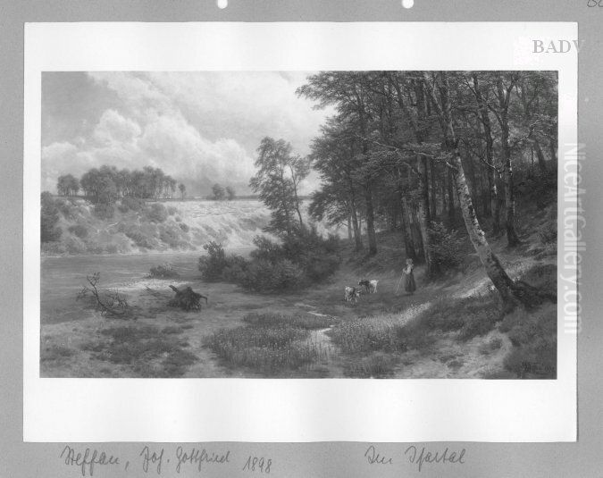 Im Isartal Oil Painting by Johann Gottfried Steffan