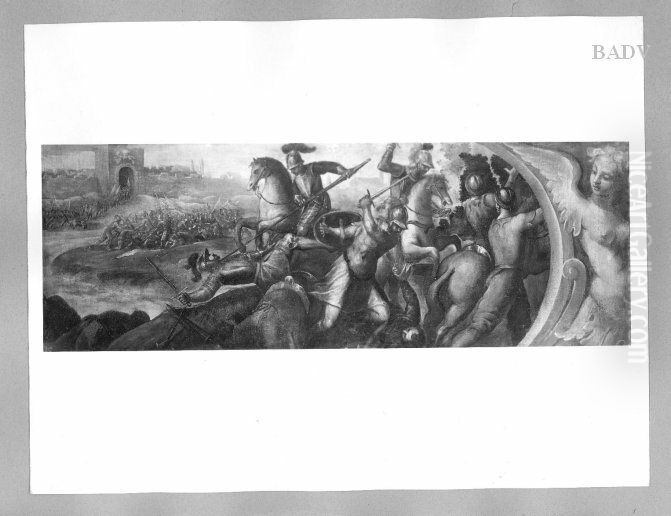 fighting soldiers Oil Painting by Palma il Giovane