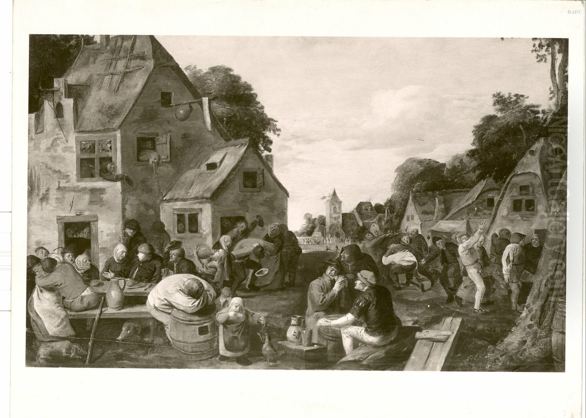 Village-Kirmes Oil Painting by Adriaen Brouwer