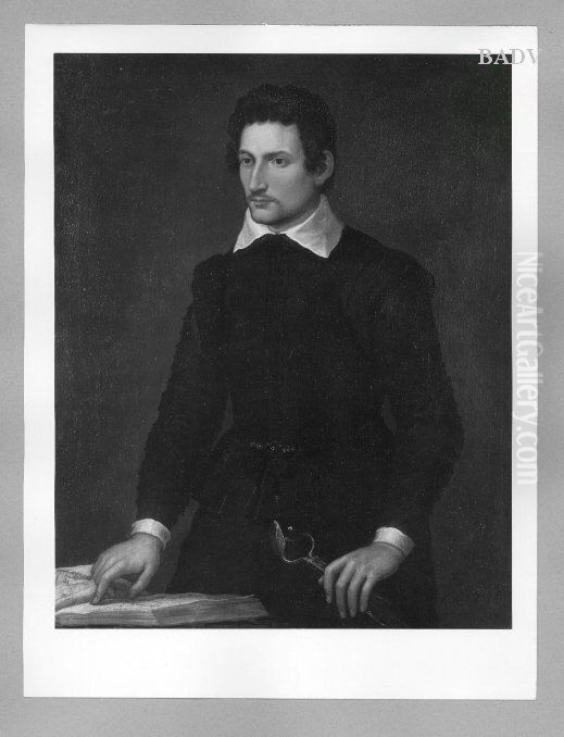 Bildnis eines Arztes Oil Painting by Giovanni Battista Moroni