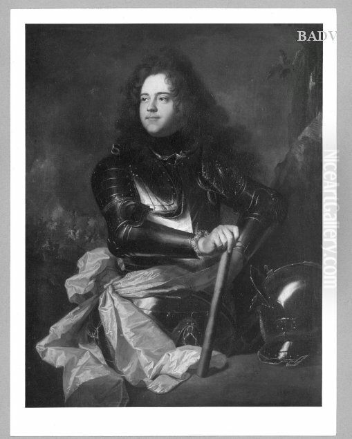 Bildnis eines Mannes mit Brustpanzer (Graf von Evreux) (Bildniss des Generalleutnants Louis de la Tour d' Auvergne) Oil Painting by Hyacinthe Rigaud