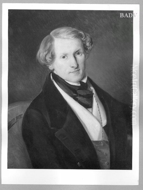 Self-portrait Oil Painting by Josef Franz Danhauser