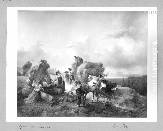 Einbringen der Ernte Oil Painting by Friedrich Gauermann