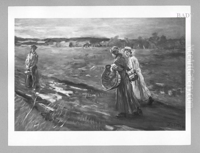 Heimkehr vom Felde (Heimkehr der Frauen) Oil Painting by Fritz von Uhde