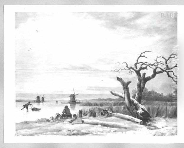 winter-riverscape Oil Painting by Adriaen Van De Velde