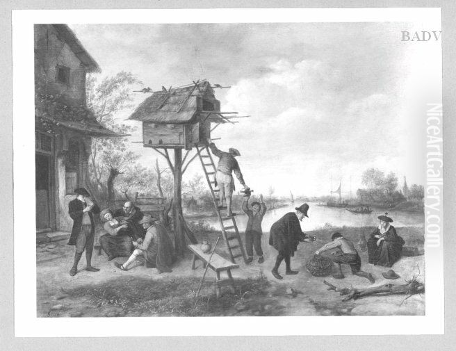 Dove-cot Oil Painting by Jan Steen