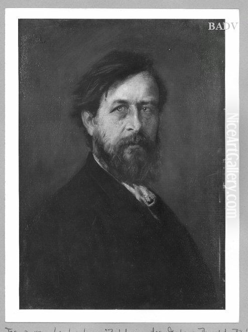 Portrat Arnold Bocklins Oil Painting by Lenbach Franz Von