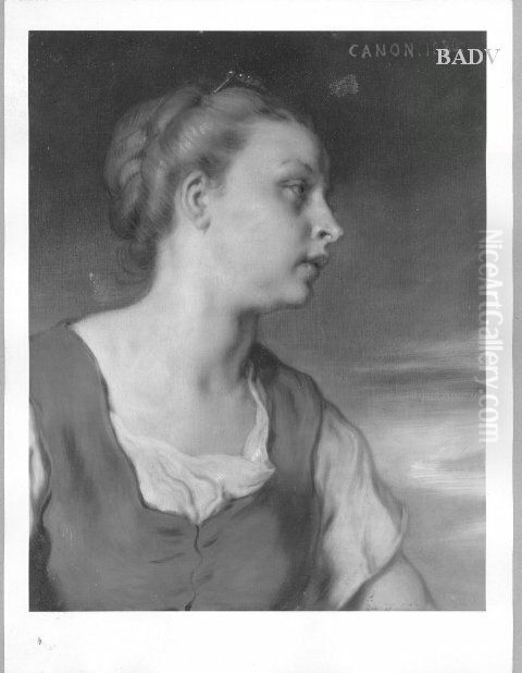 young girl Oil Painting by Hans (Johann von Strasiripka) Canon