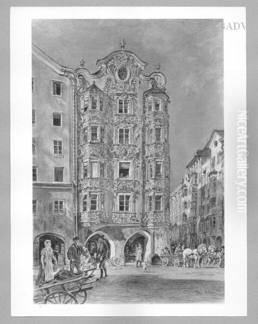 Innsbruck Oil Painting by Rudolf von Alt