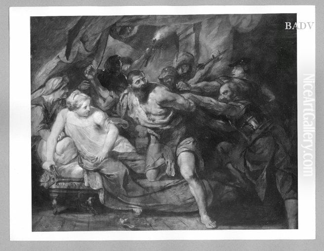 Samson und Dalila, Kopie nach Rubens Oil Painting by Anselm Friedrich Feuerbach