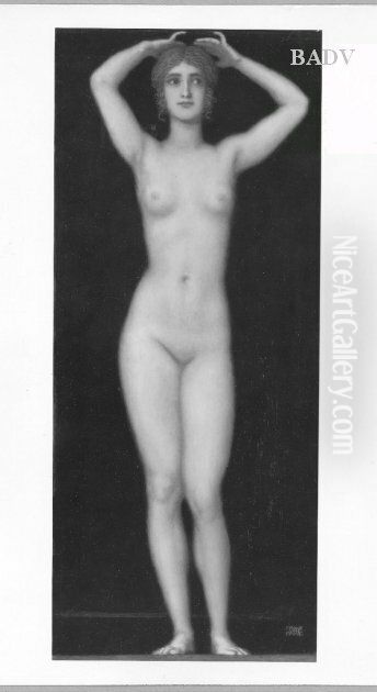 Weiblicher Akt, Venus Oil Painting by Franz Stuck