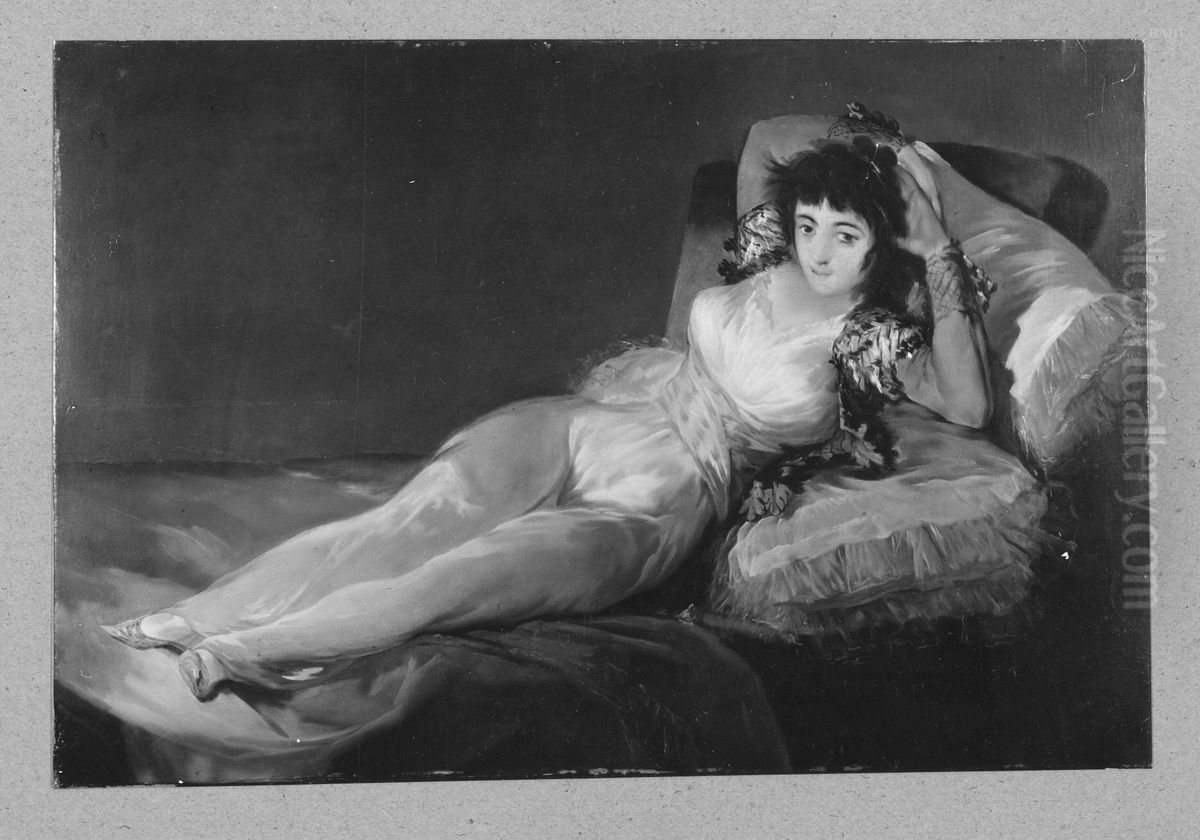 Die bekleidete Maja, erste Studie Oil Painting by Francisco Goya Fuendetodos