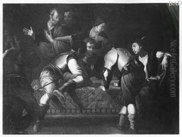 Landsknechte beim Wurfelspiel Oil Painting by Bernardo Cavallino