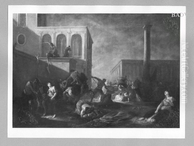 Murder of the children of Bethlehem Oil Painting by Johann Heinrich Schonfeld