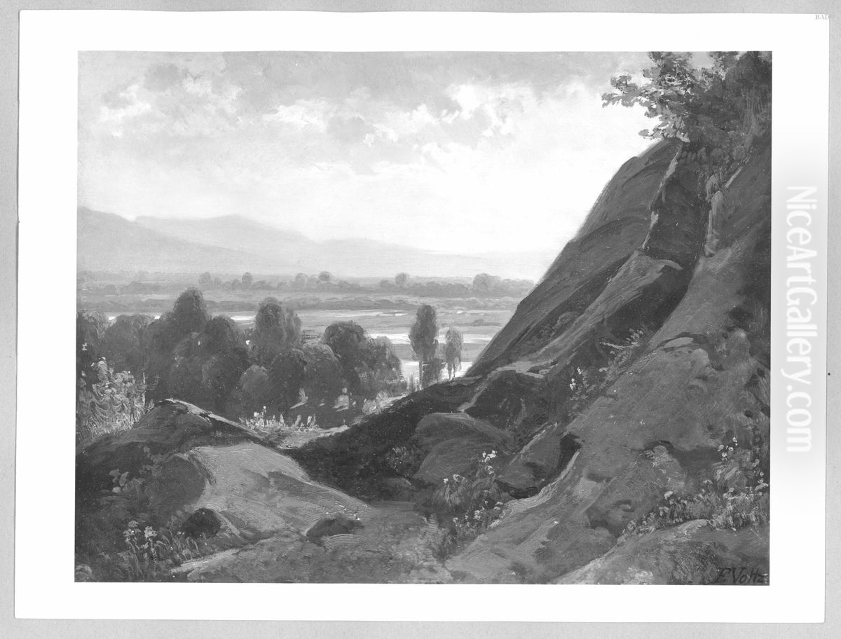 Landscape Oil Painting by Friedrich Voltz